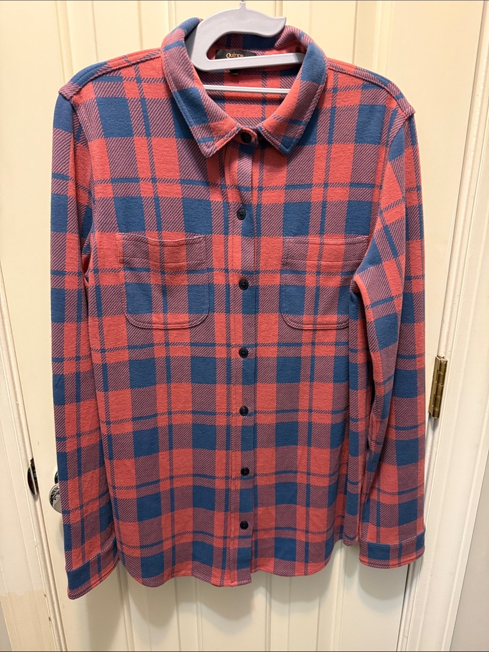 Quince Soft Plaid Button-Up Shirt